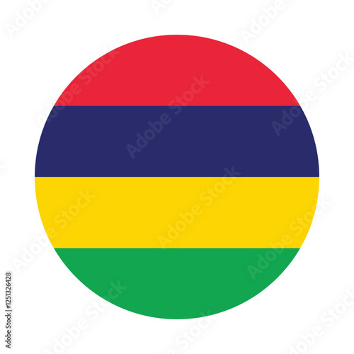 Flag of Mauritius. Mauritius circle flag logo icon computer vector illustration design Free Download Flag of Mauritius. Mauritius circle flag logo icon computer vector illustration design - GFXLoad