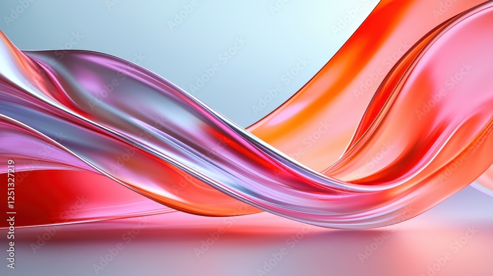 Abstract Swirling Red and Pink Liquid Forms Abstract Swirling Red and Pink Liquid Forms