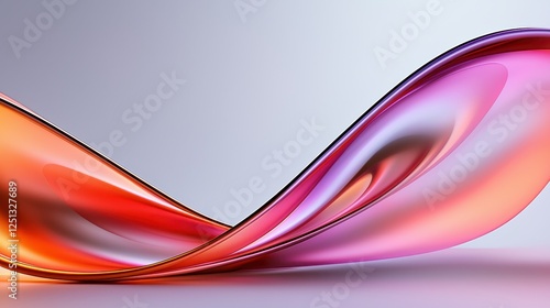 Abstract swirling forms in shades of pink and orange