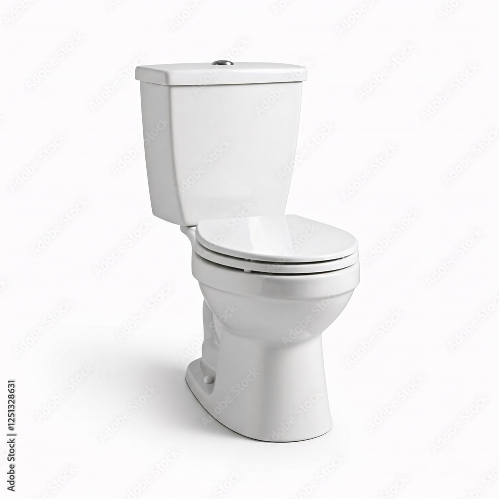 White Toilet bowl isolated on white background. 3d render. White Toilet bowl isolated on white background. 3d render.
