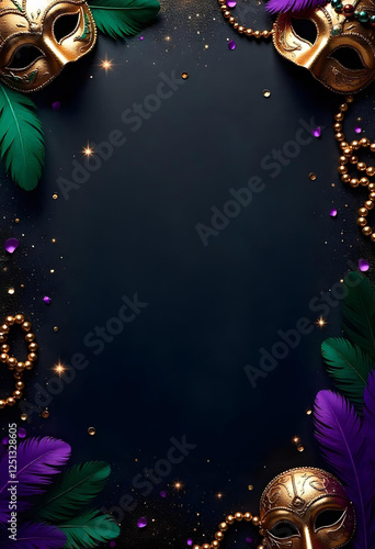 Carnival Mardi Gras Background Wallpaper Elegant v1