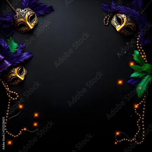 Carnival Mardi Gras Background Wallpaper Elegant v3