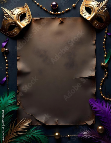 Mardi Gras - Carnival Vintage Wallpaper Backround Elegant v1