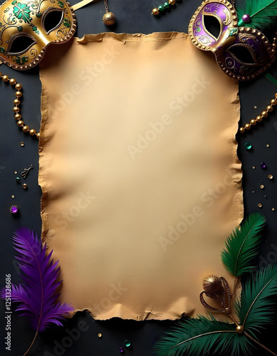 Mardi Gras - Carnival Vintage Wallpaper Backround Elegant v3