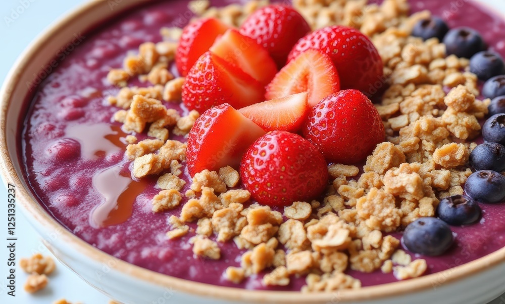 Healthy smoothie bowl with fruits and granola Healthy smoothie bowl with fruits and granola