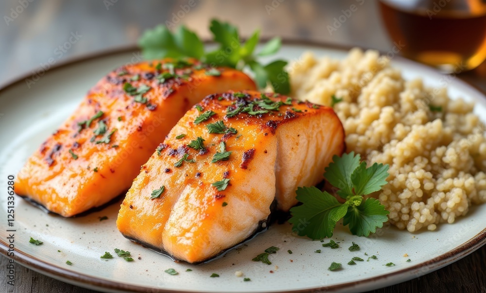 Grilled salmon fillets with couscous Grilled salmon fillets with couscous