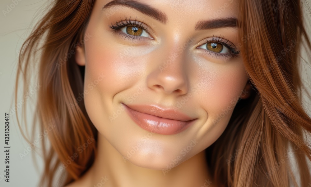 Smiling woman with radiant skin Smiling woman with radiant skin