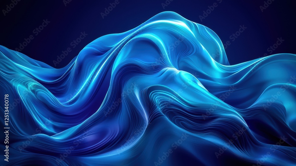 Abstract blue waves background with liquid ocean blue and teal flowing patterns and textures Abstract blue waves background with liquid ocean blue and teal flowing patterns and textures