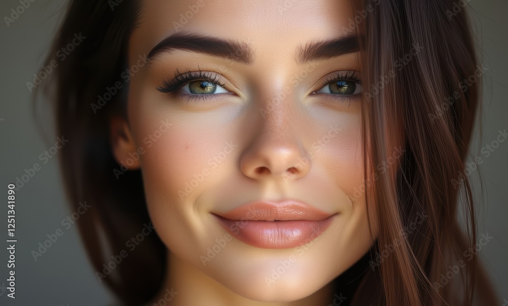 Beautiful woman with captivating green eyes Beautiful woman with captivating green eyes