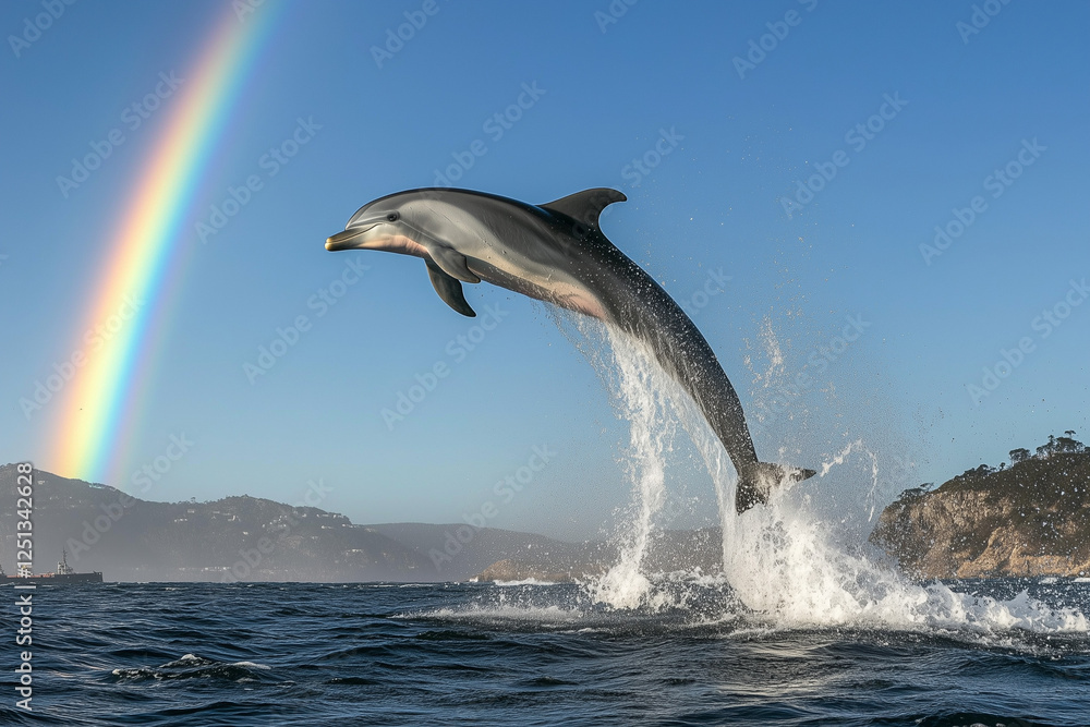 Obraz premium dolphin jumping out of water