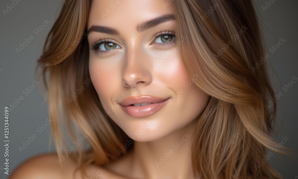 Smiling woman with glowing skin Smiling woman with glowing skin