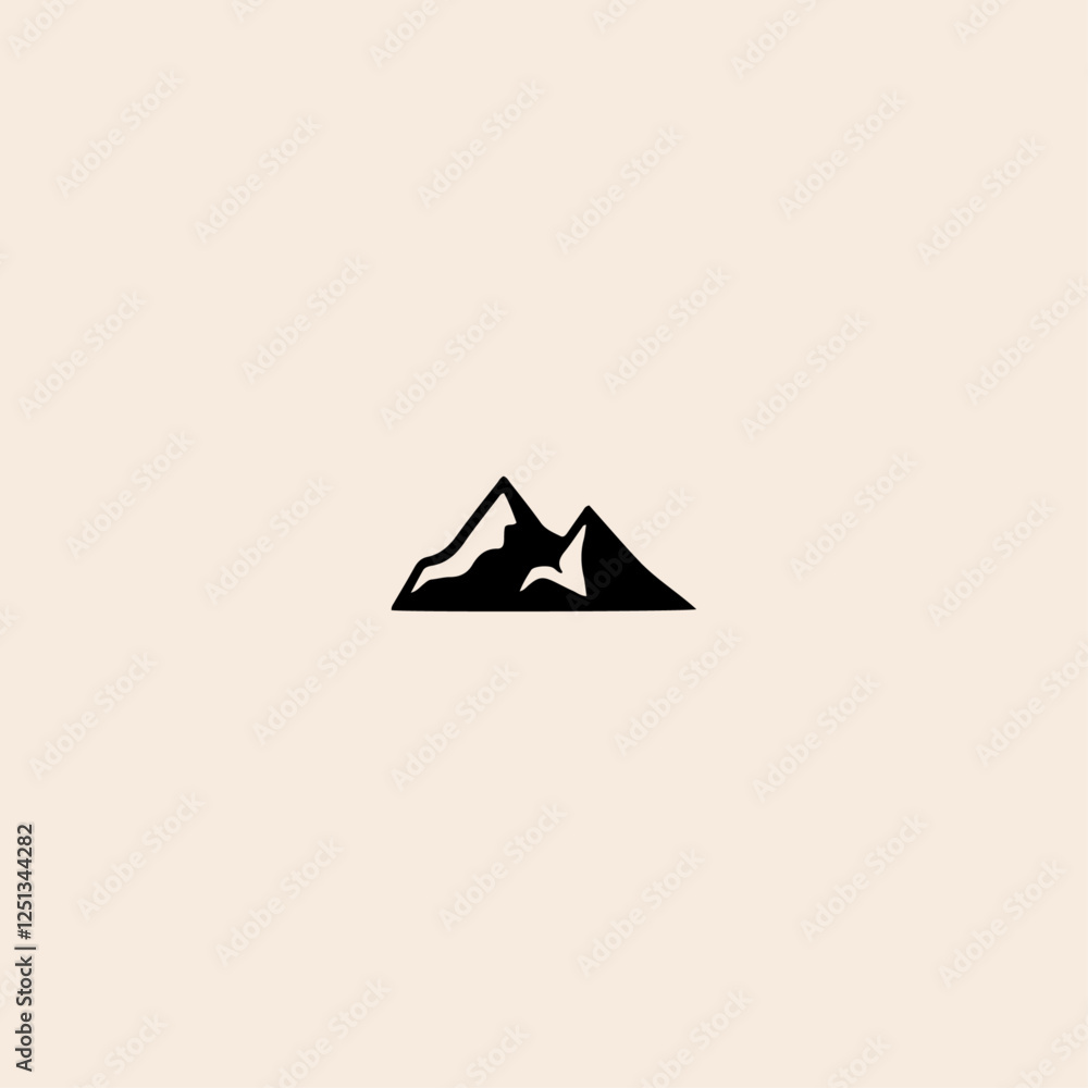 Mountain icon flat vector design. 