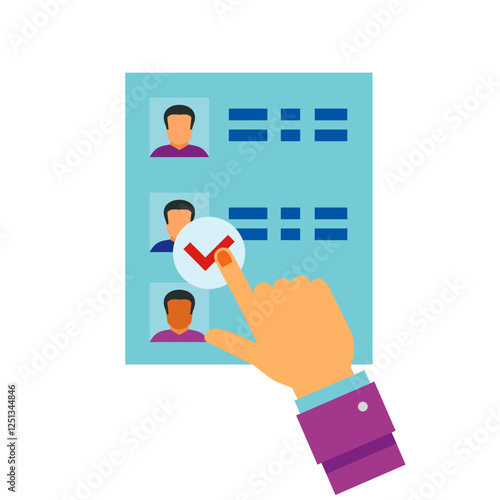 vector illustration of paper for electing officials