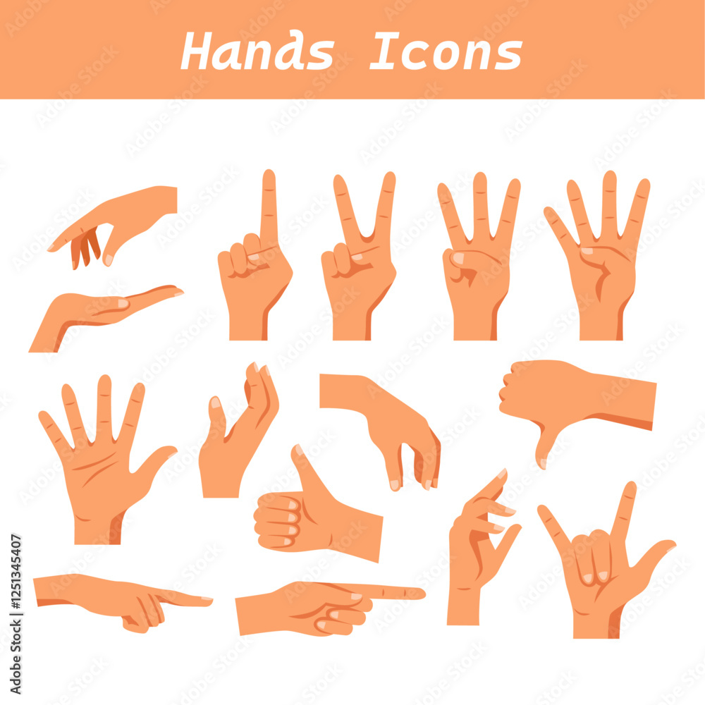 hand Icons Sets vector illustration design hand Icons Sets vector illustration design