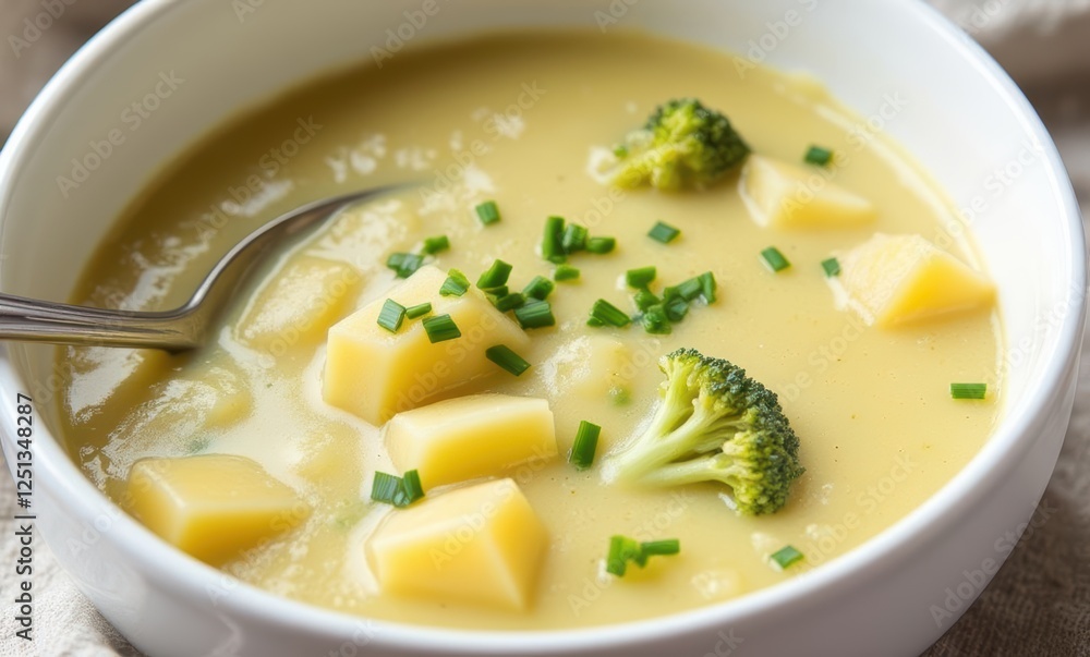 Creamy vegetable soup in a bowl Creamy vegetable soup in a bowl
