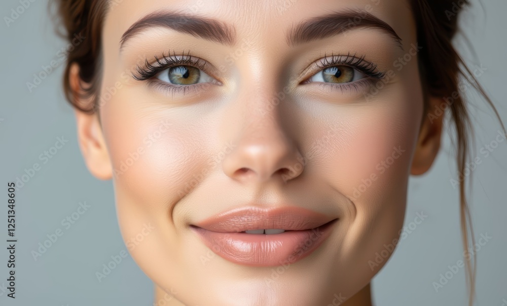 Smiling young woman with beautiful features Smiling young woman with beautiful features