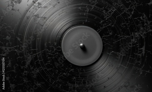 Close-up of a vintage vinyl record photo