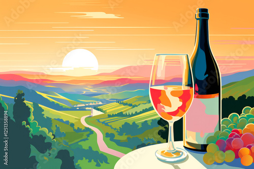 Scenery Panoramic Sunset Landscape Nature