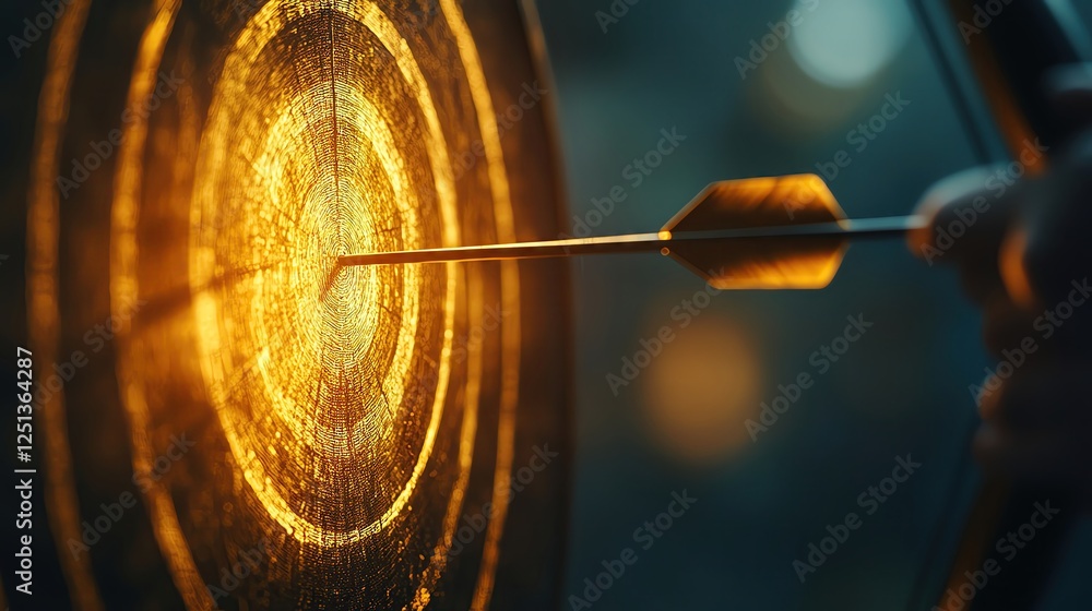 precision and focus business target Close-up of an arrow hitting a vibrant target. precision and focus business target Close-up of an arrow hitting a vibrant target.