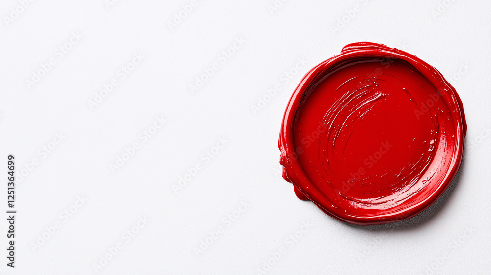 Creative painting action with red paint on white surface artistic environment close-up view Creative painting action with red paint on white surface artistic environment close-up view