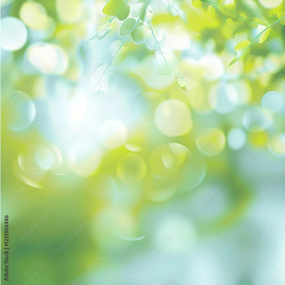 Blurred Green and Yellow Bokeh with Light Sparkles Blurred Green and Yellow Bokeh with Light Sparkles