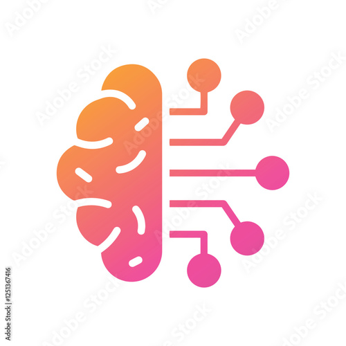 Machine learning icon logo for app and websites