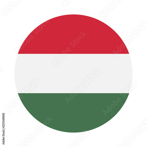 Flag of Hungary. Hungary circle flag logo icon computer vector illustration design Free Download Flag of Hungary. Hungary circle flag logo icon computer vector illustration design - GFXLoad