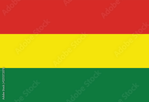 Bolivia flag. Flag of Bolivia. The official ratio. Flag icon. Standard color. Standard size. A rectangular flag. Computer illustration. Digital illustration. Vector illustration.