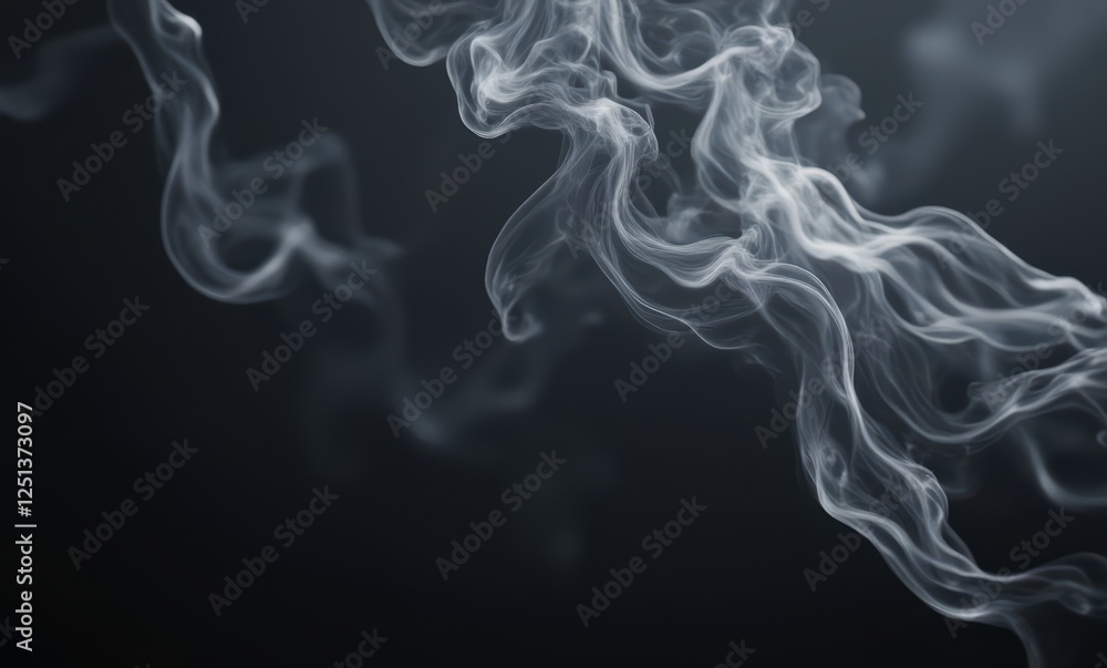 Elegant wisps of smoke on dark background Elegant wisps of smoke on dark background