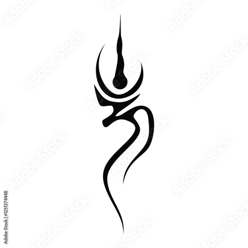 Om symbol, Om icon, Om black icon on white background