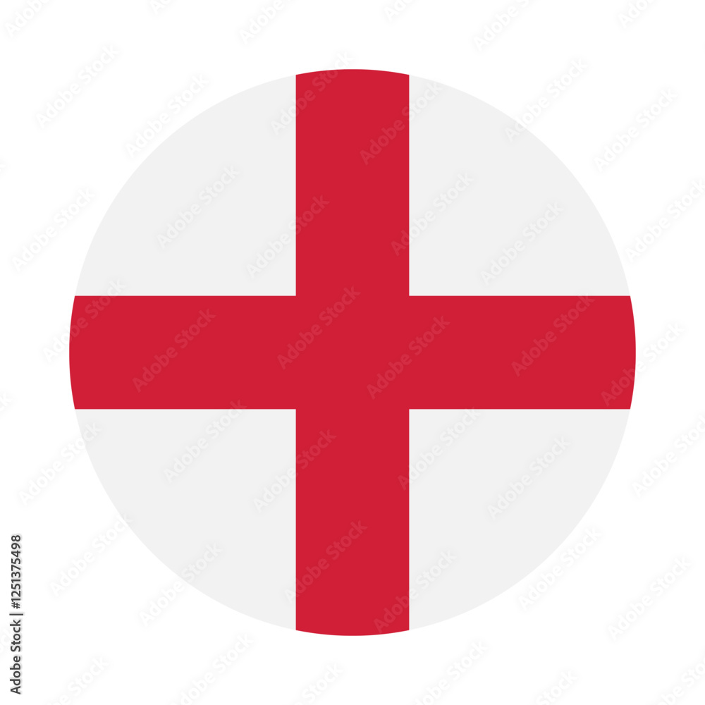 Obraz premium Flag of England. England circle flag logo icon computer vector illustration design