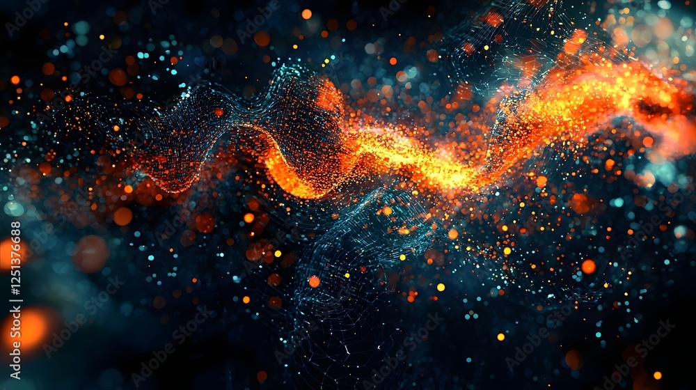 Dynamic digital elements visually representing the most prominent trends and advancements in innovation and technology The interconnected patterns energy Dynamic digital elements visually representing the most prominent trends and advancements in innovation and technology The interconnected patterns energy