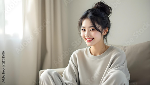 ファンタジーストーリー（休日を彩る、ソファでくつろぐ女性）