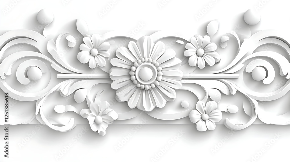 Sculptural floral relief Sculptural floral relief