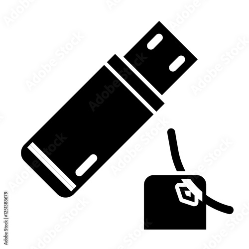 usb glyph icon