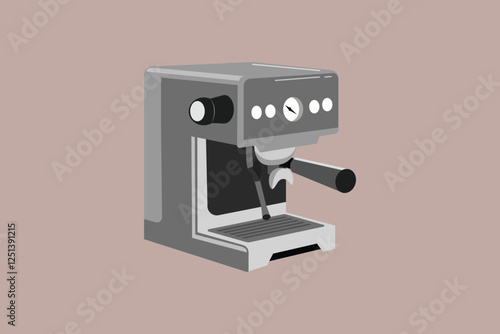 Coffee tools concept. Colored flat vector illustration isolated.