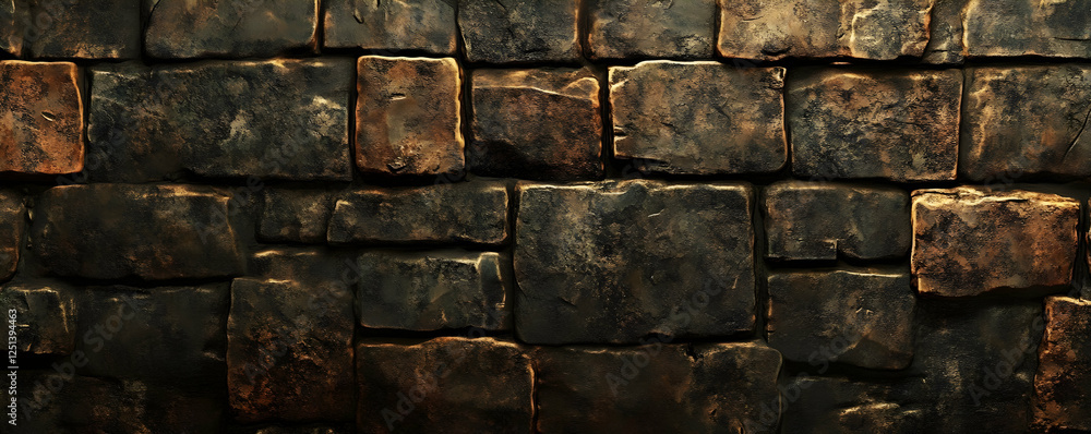 Textured stone wall with varying shades, ideal for backgrounds or designs Textured stone wall with varying shades, ideal for backgrounds or designs