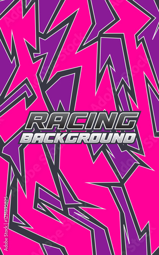 Abstract geometric background for sports, t-shirt, racing car livery