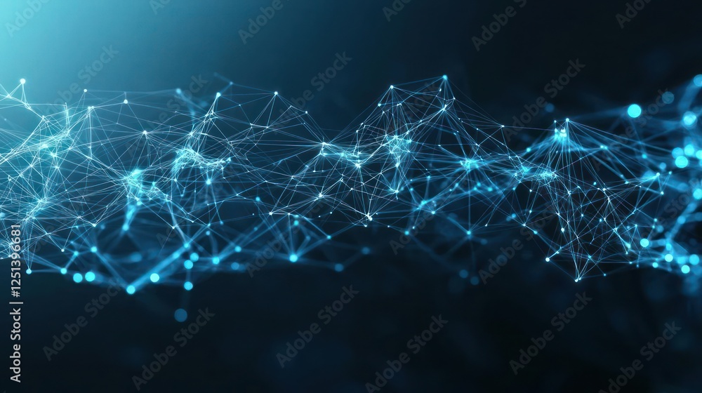 Abstract Network Technology Design With Blue Lines Abstract Network Technology Design With Blue Lines