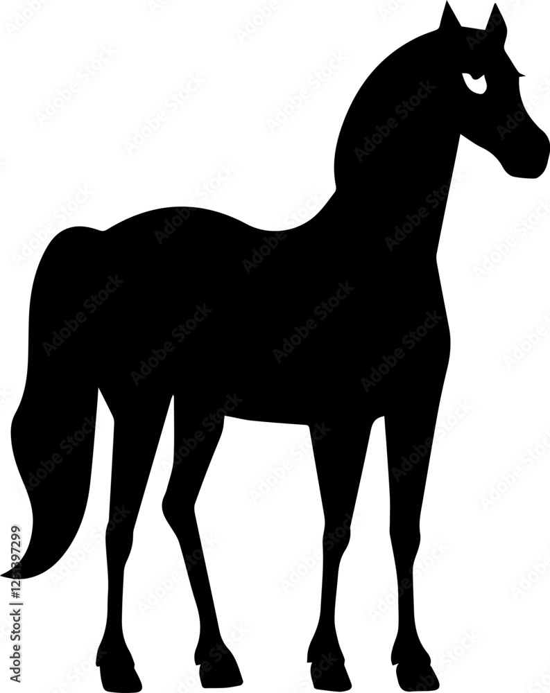 Obraz premium simple vector design horse illustration