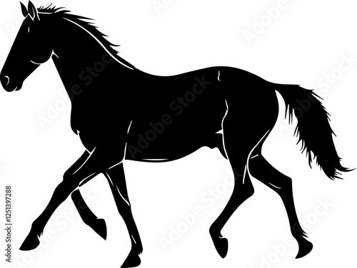 simple vector design horse illustration