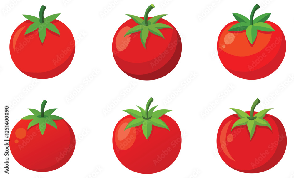 3d red tomato vector, fresh tomato illustration 3d red tomato vector, fresh tomato illustration