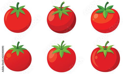 3d red tomato vector, fresh tomato illustration