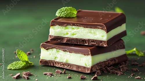 Two layers of rich dark chocolate and creamy mint. A refreshing treat!