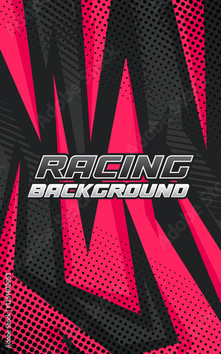 Abstract geometric background for sports, t-shirt, racing car livery