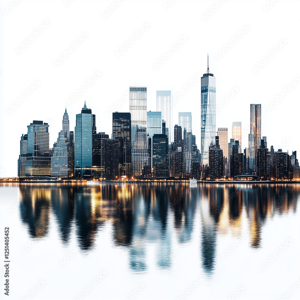 Fototapeta premium chicago skyline at sunset