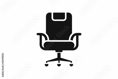 chair icon office chair vector silhouette