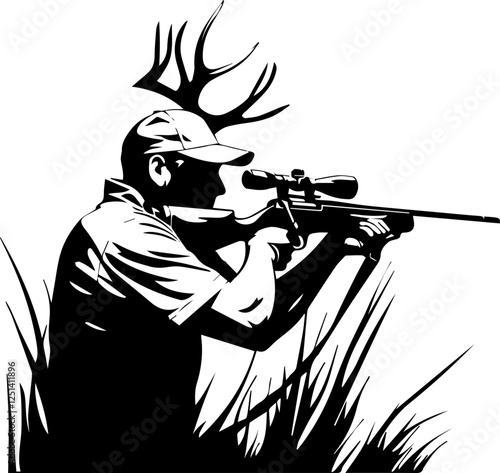 Hunter vector design, outdoor hunting 