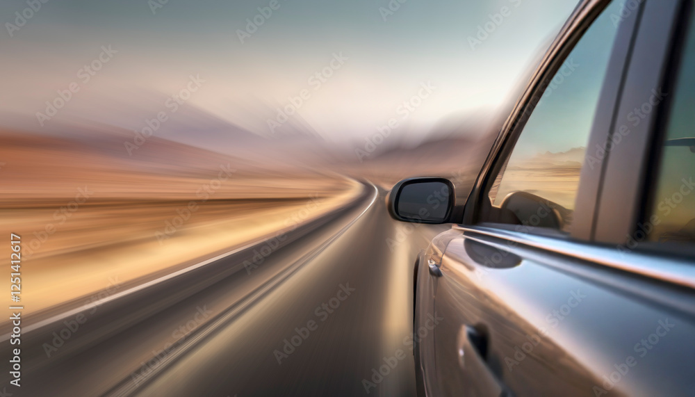 car on the road with motion blur background. drive on highway. car on the road with motion blur background. drive on highway.