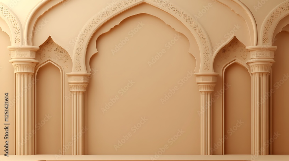 Naklejka premium Ornate Islamic Architectural Columns and Arches